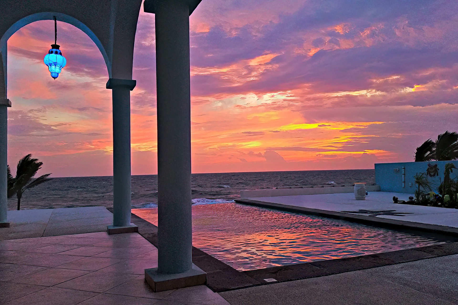 Villa Star of the Sea Pool Deck Sunset